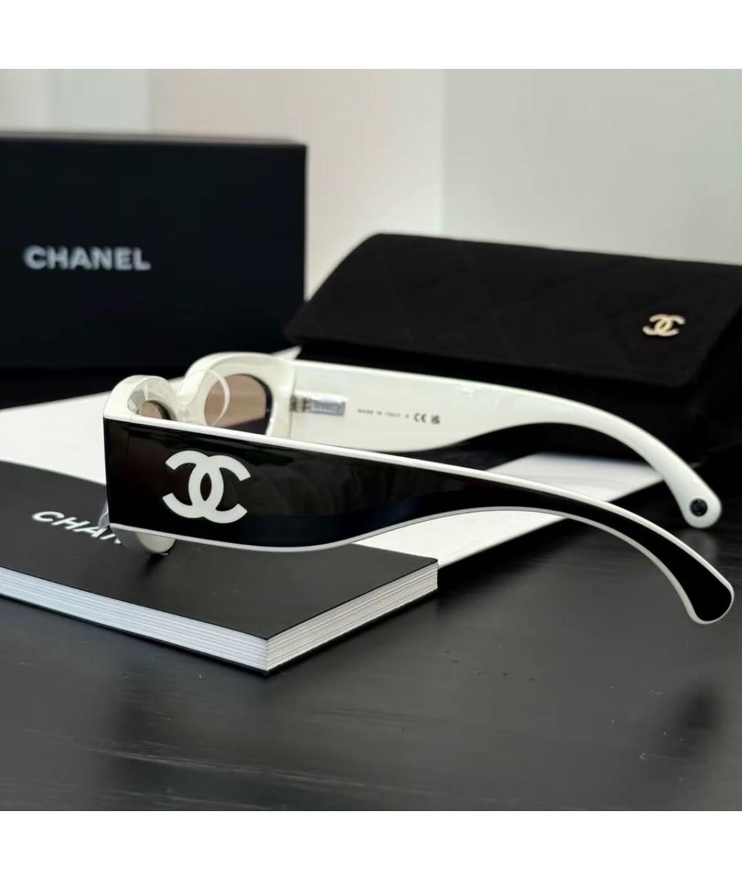 CHANEL Черные пластиковые солнцезащитные очки, фото 3