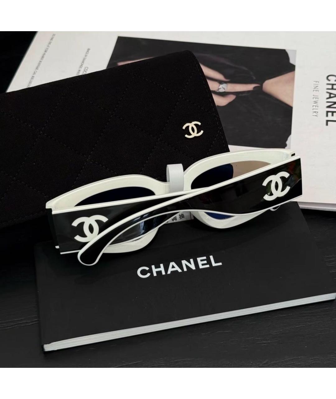 CHANEL Черные пластиковые солнцезащитные очки, фото 4