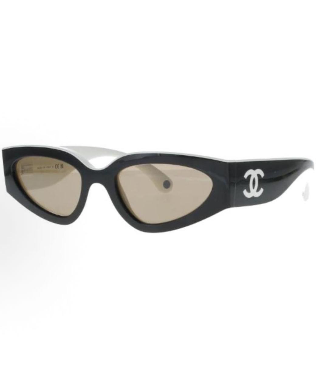 CHANEL Черные пластиковые солнцезащитные очки, фото 7