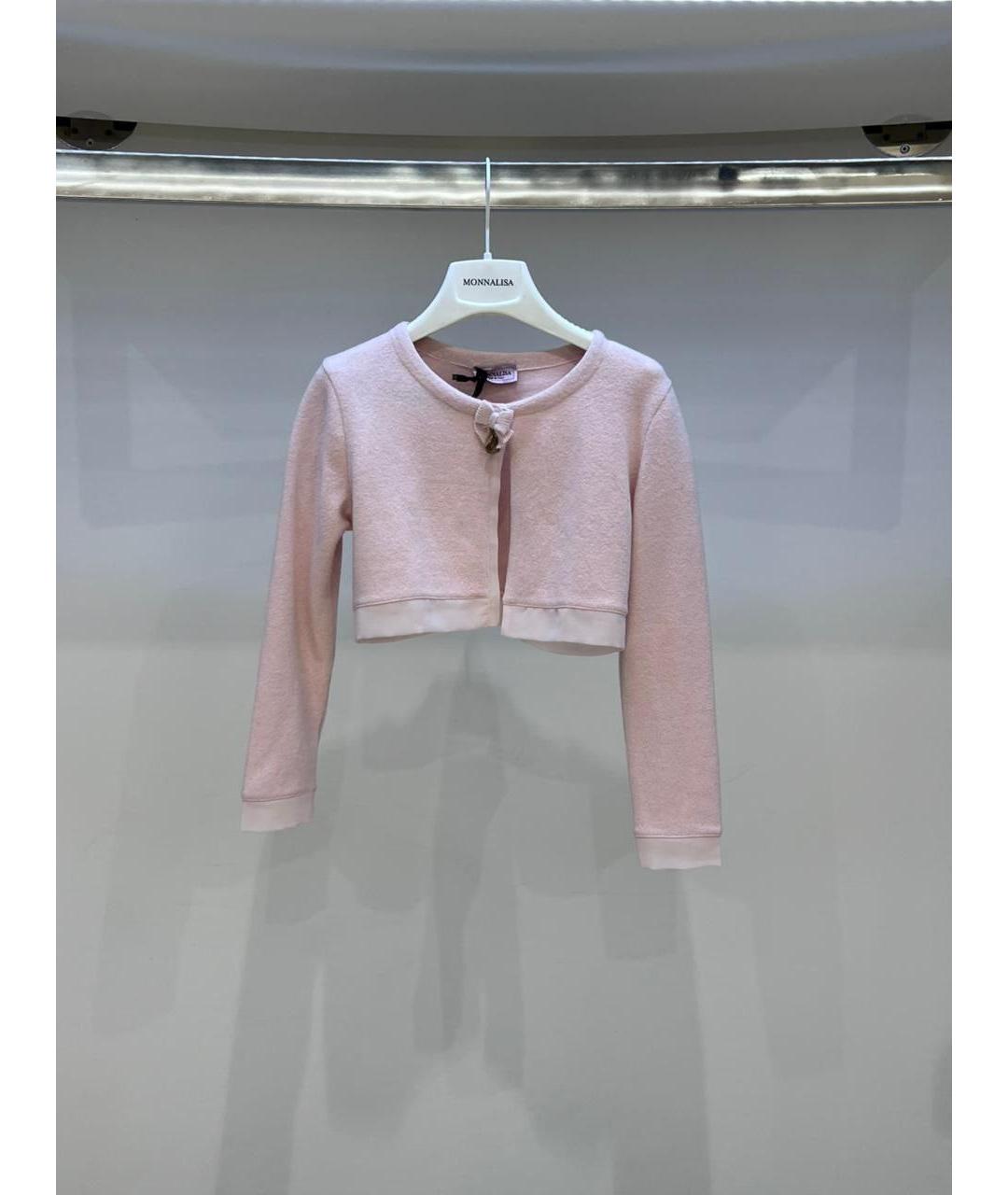 MONNALISA Розовый шерстяной жакет / жилет, фото 5