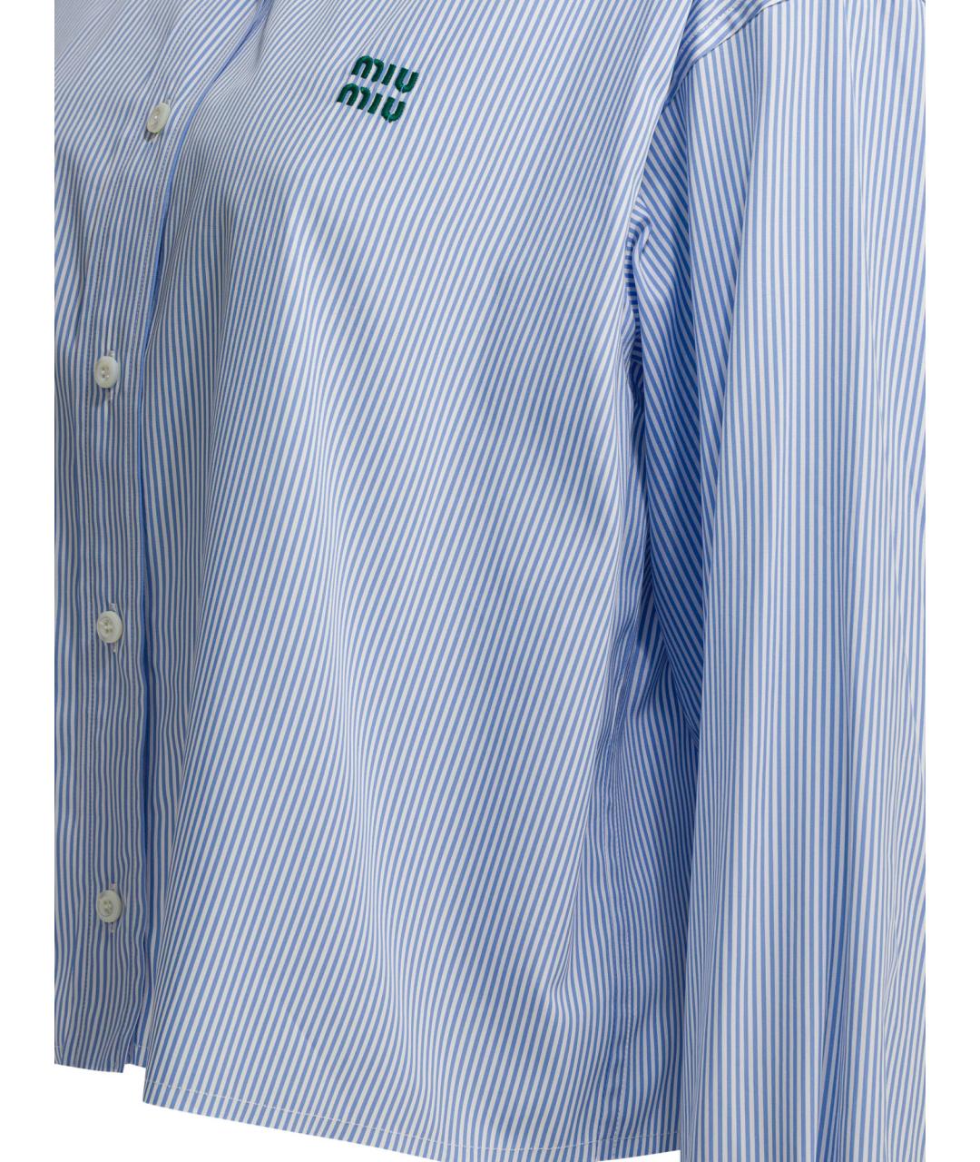 MIU MIU Белая хлопковая рубашка, фото 4