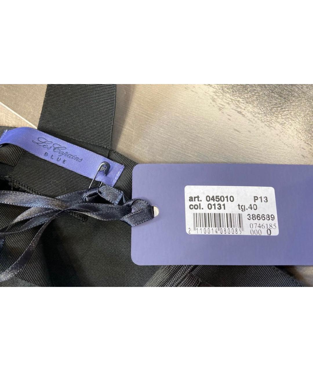 LES COPAINS Черное вискозное повседневное платье, фото 5