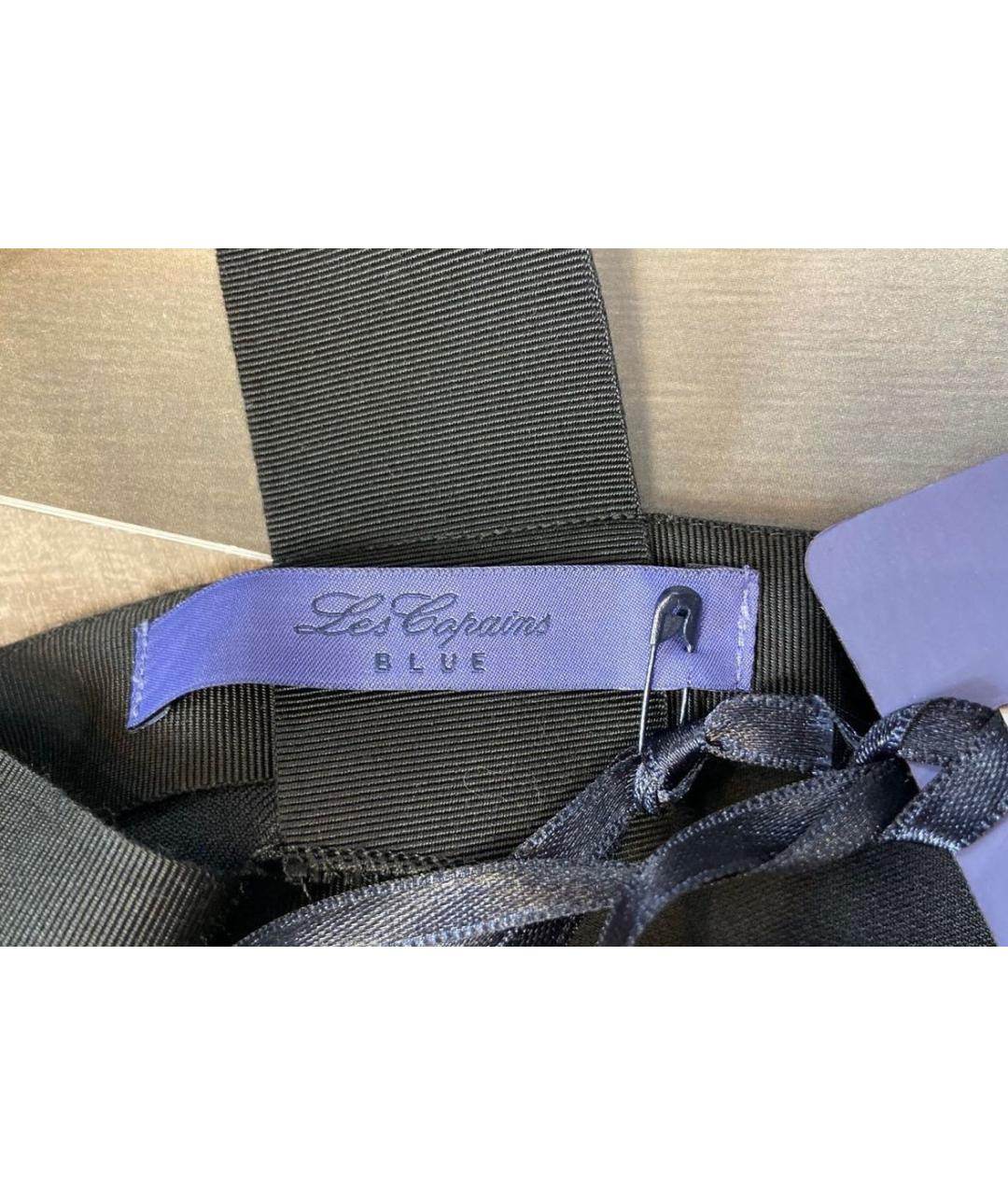 LES COPAINS Черное вискозное повседневное платье, фото 7