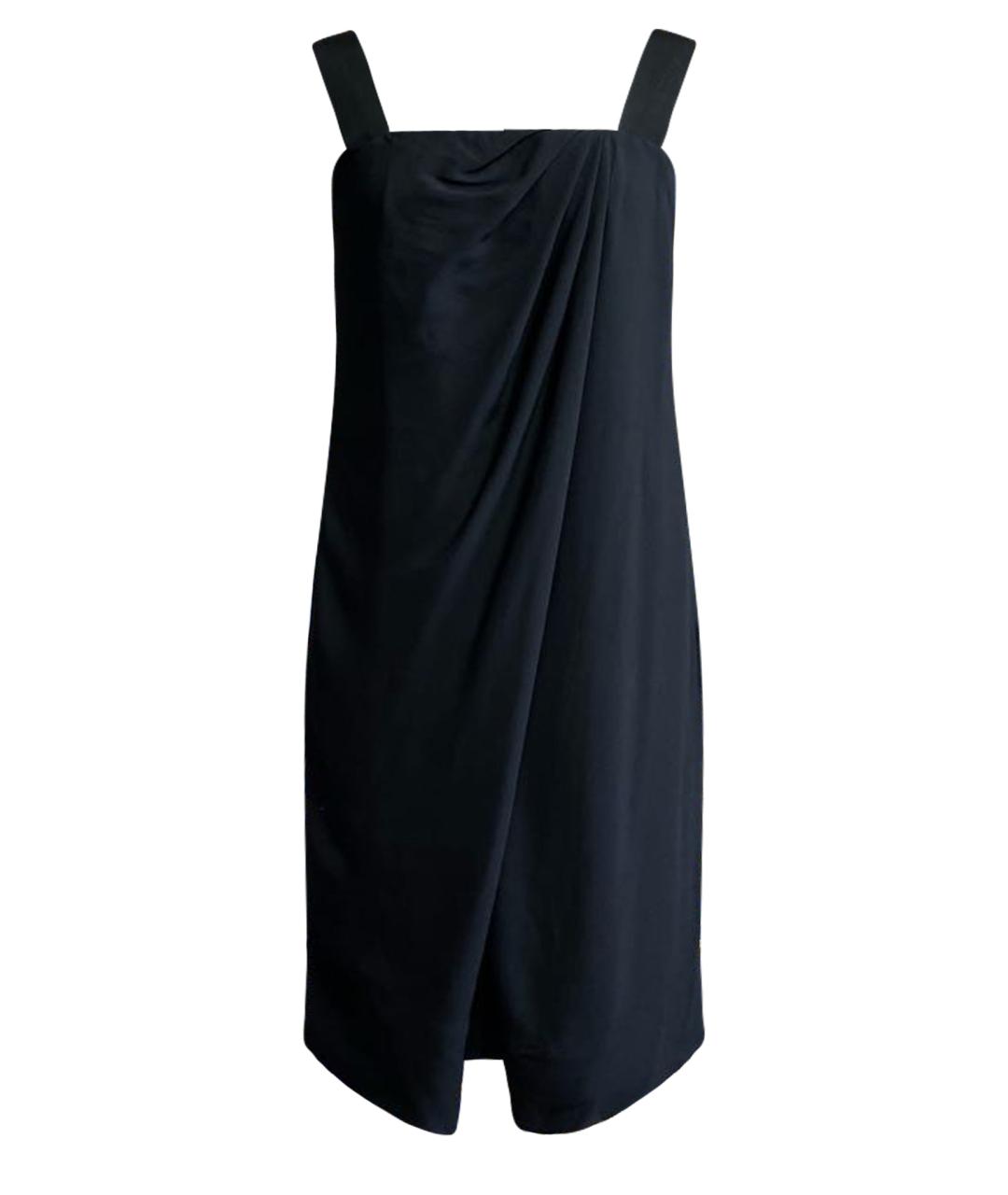 LES COPAINS Черное вискозное повседневное платье, фото 1