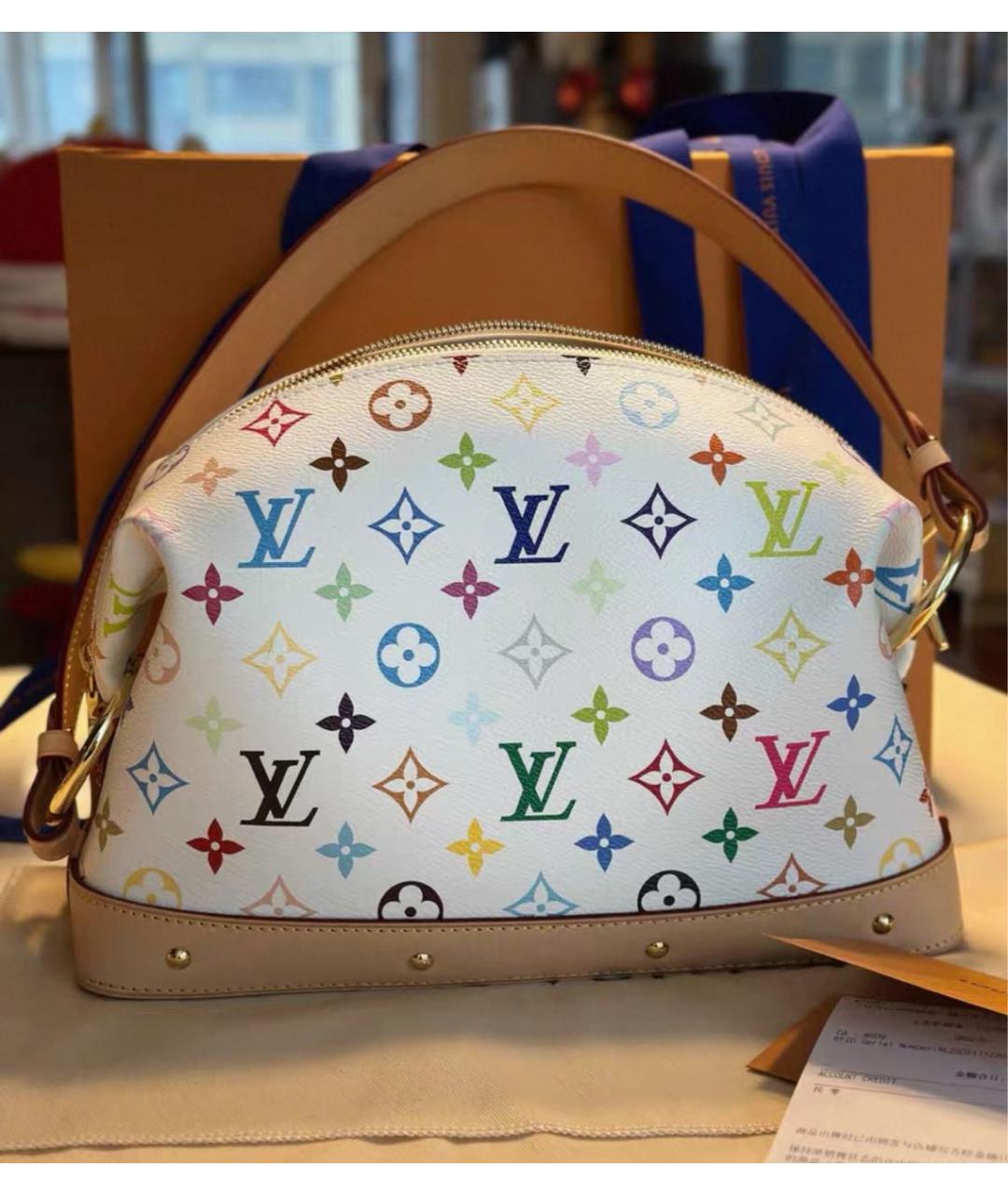 LOUIS VUITTON Белая косметичка, фото 4