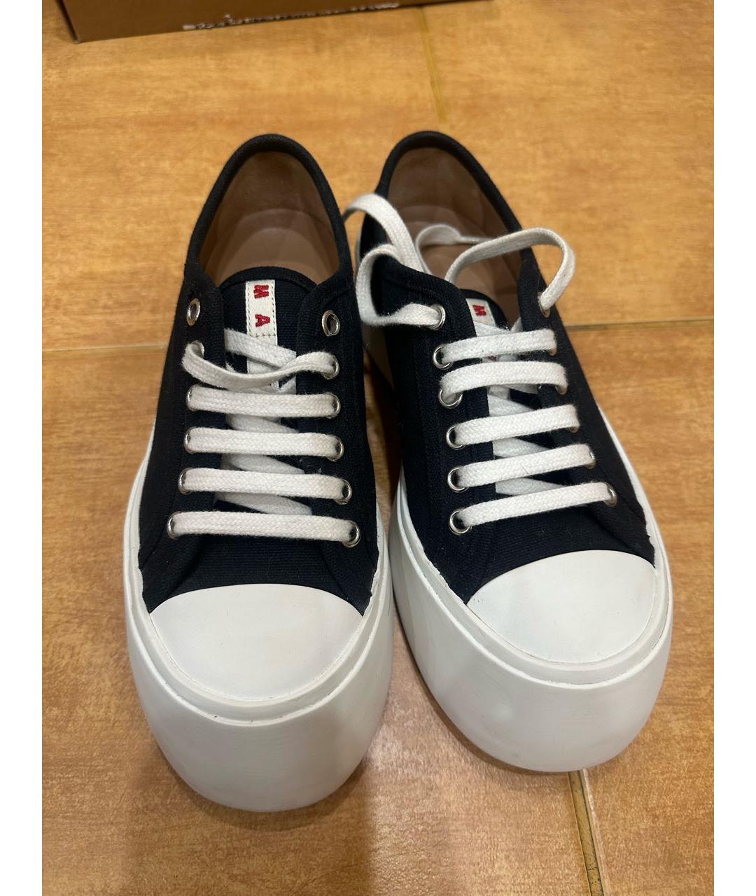 MARNI Черные текстильные кеды, фото 3