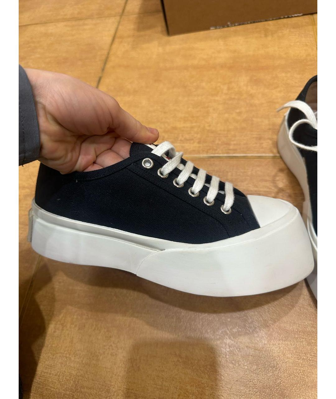 MARNI Черные текстильные кеды, фото 5