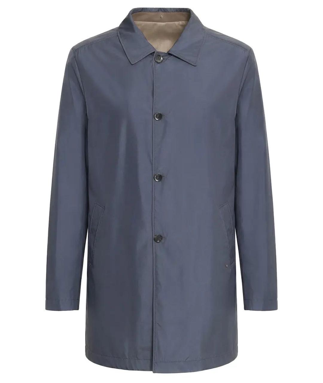 STEFANO RICCI Серый шелковый тренч / плащ, фото 4