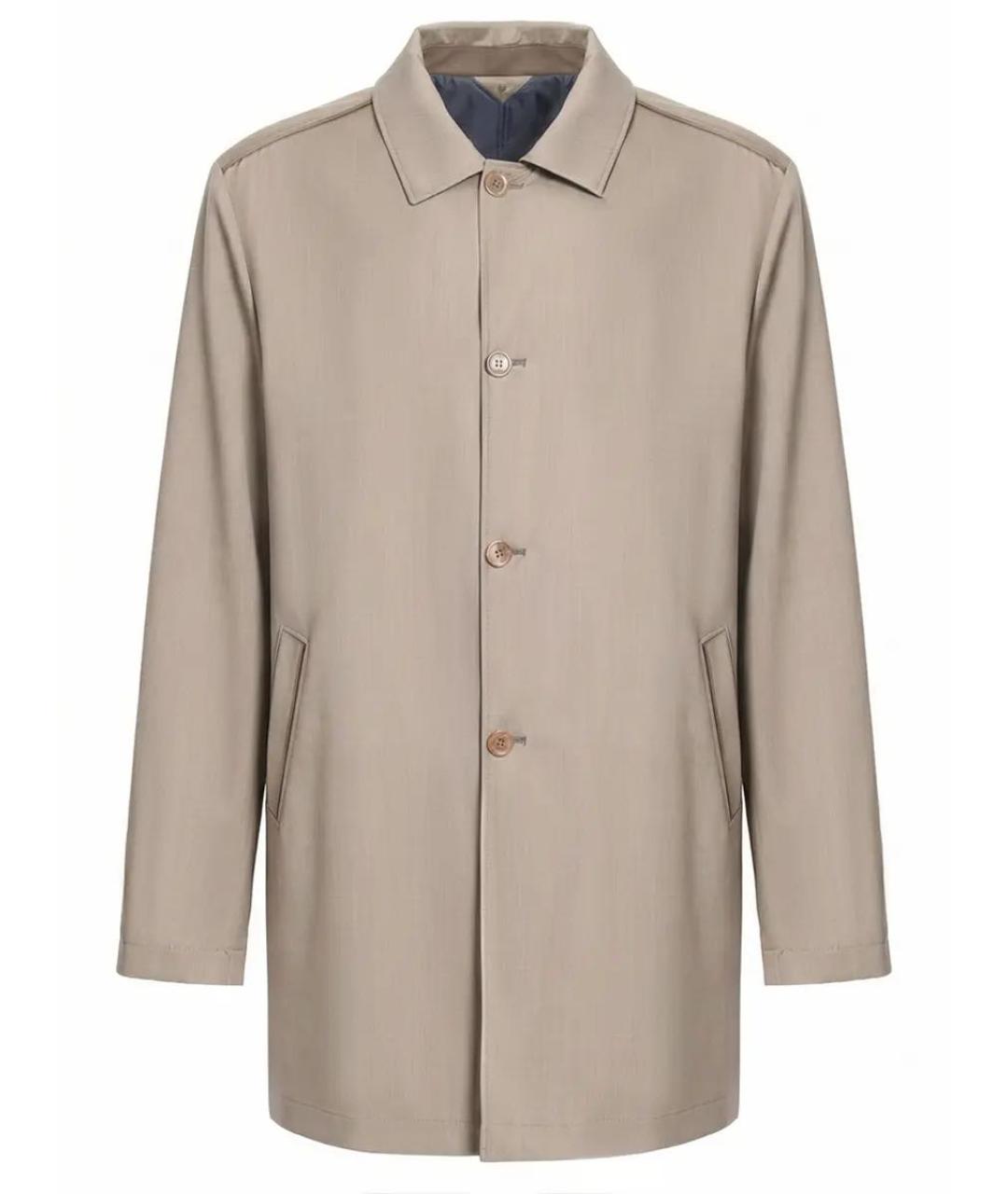 STEFANO RICCI Серый шелковый тренч / плащ, фото 1