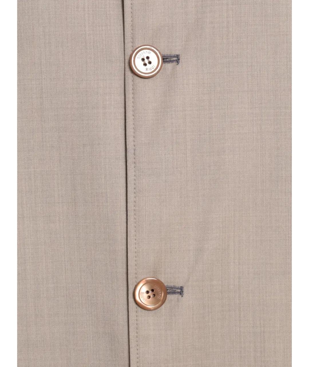 STEFANO RICCI Серый шелковый тренч / плащ, фото 3