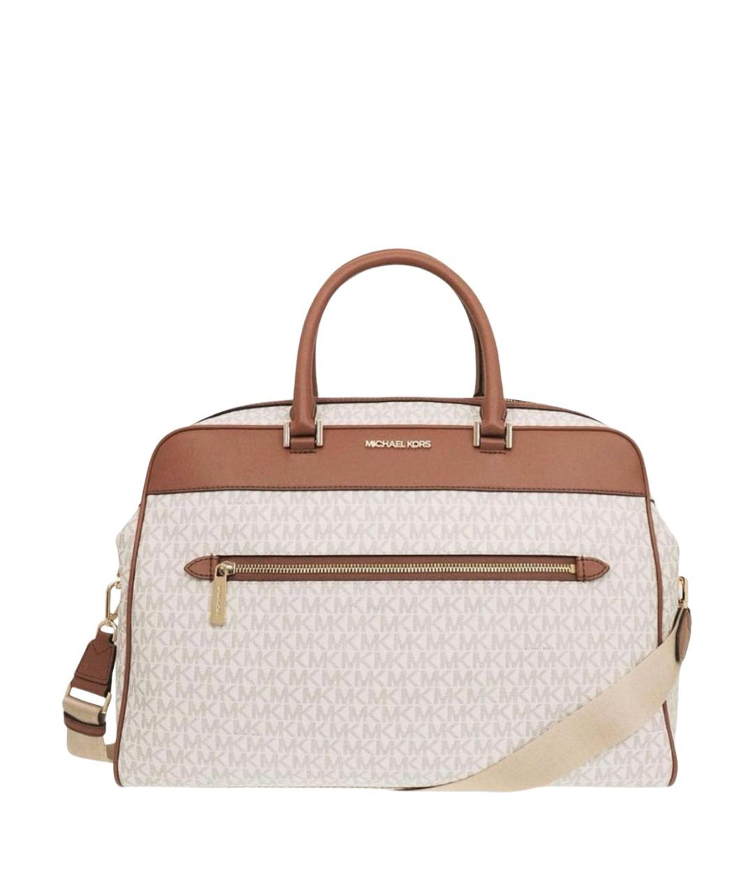 MICHAEL KORS Бежевая синтетическая дорожная/спортивная сумка, фото 1