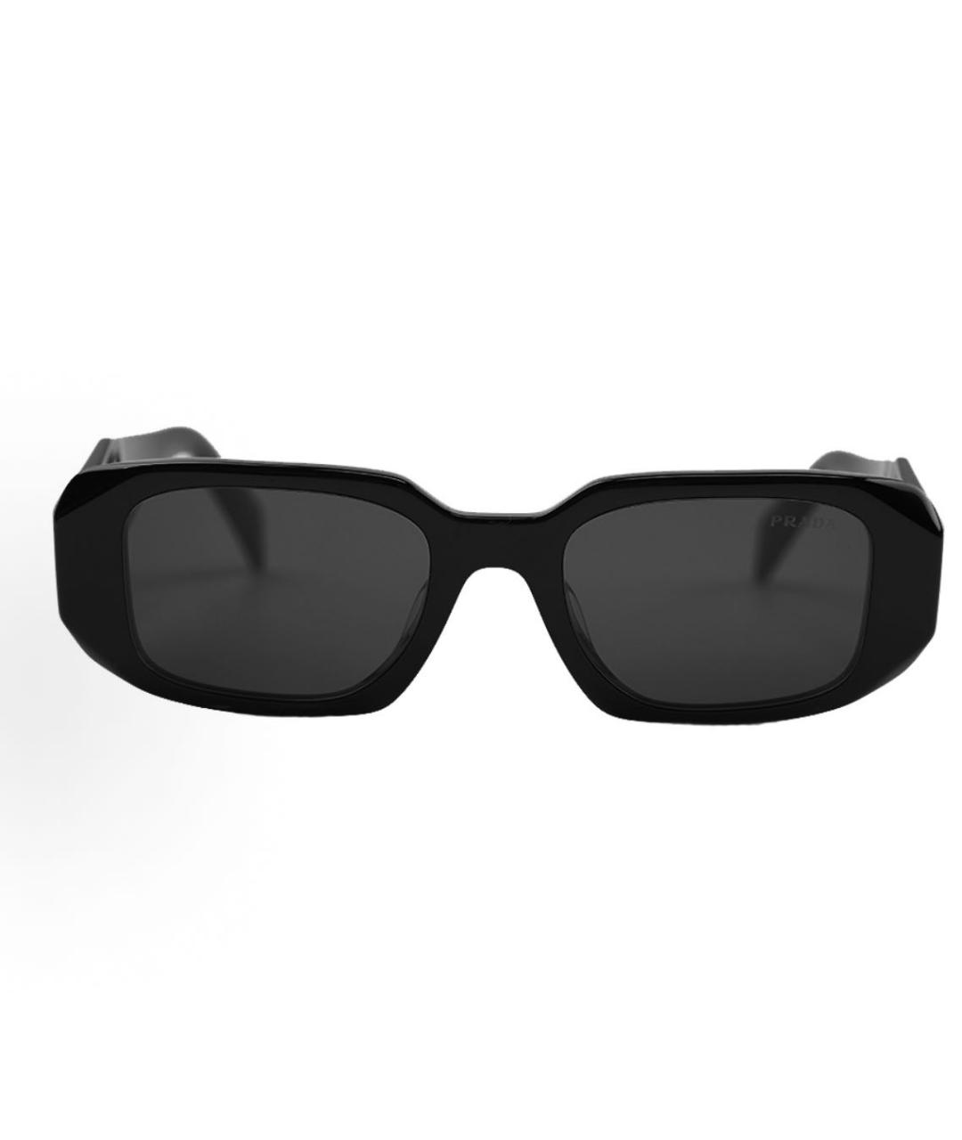 PRADA Черные пластиковые солнцезащитные очки, фото 3