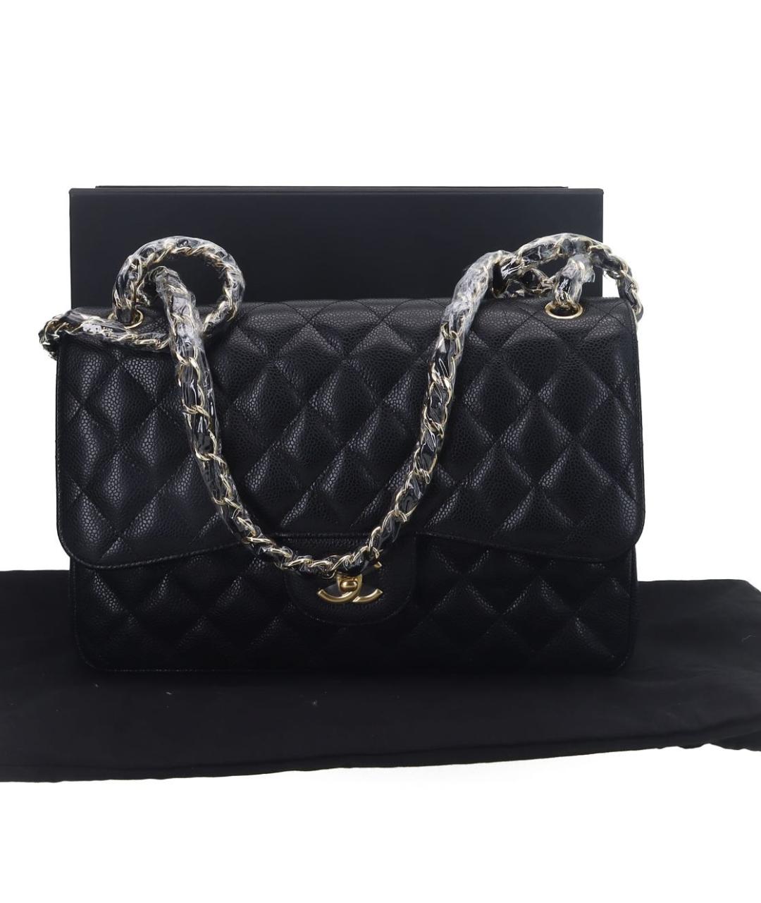 CHANEL Черная кожаная сумка через плечо, фото 6