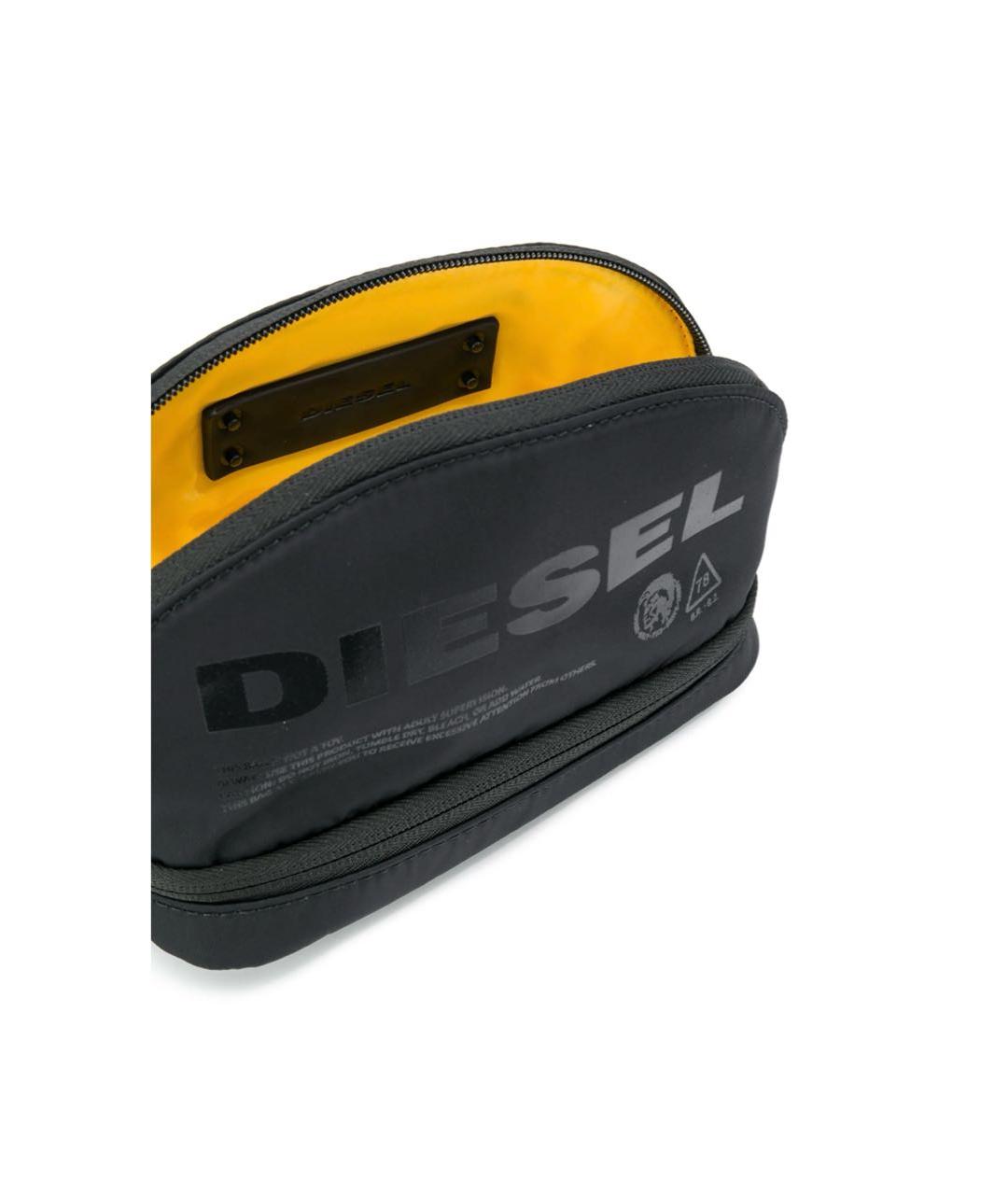 DIESEL Черная синтетическая косметичка, фото 3