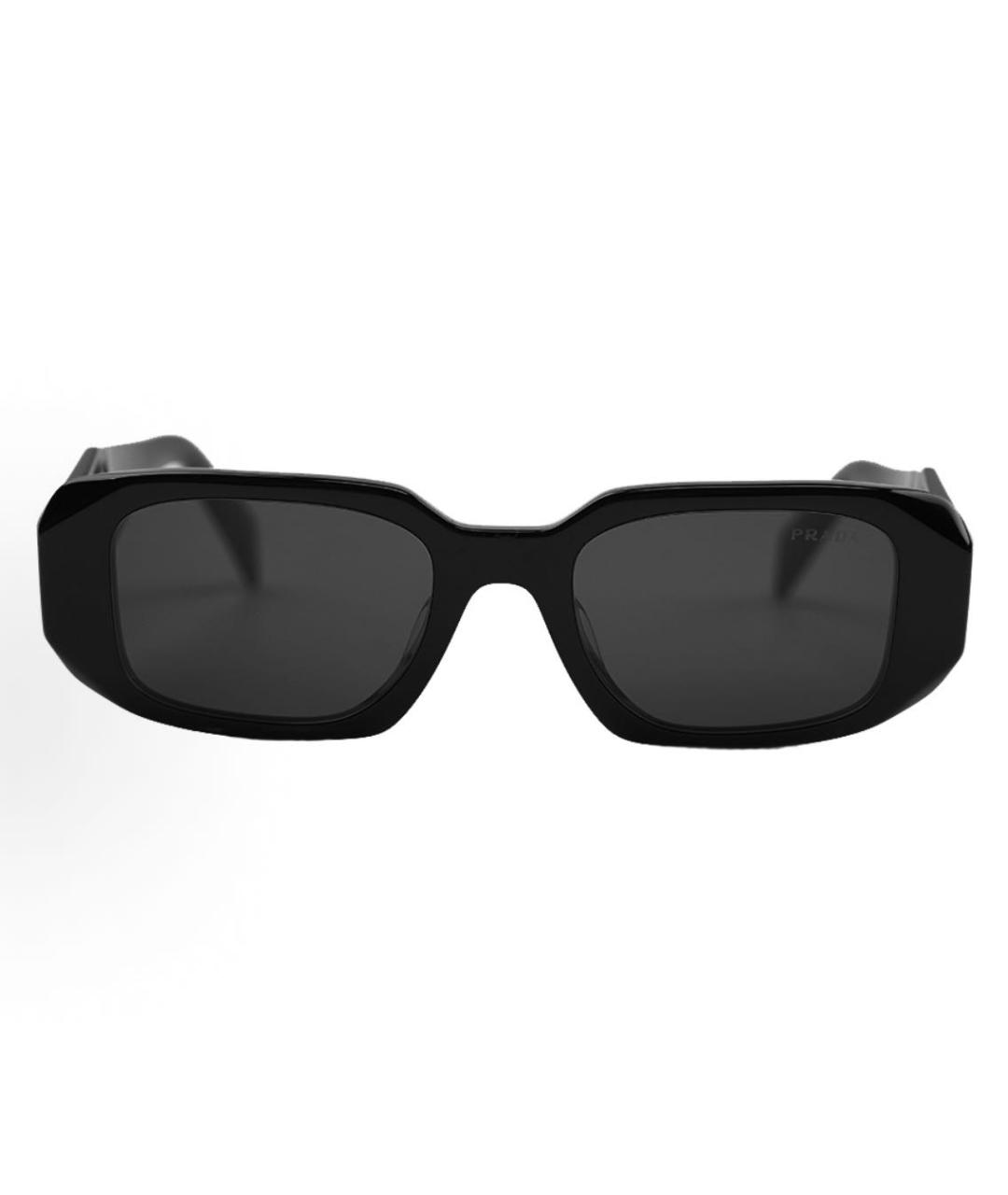 PRADA Черные пластиковые солнцезащитные очки, фото 3