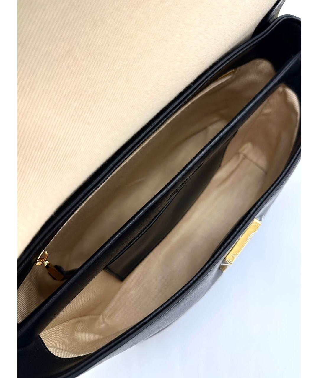 JACQUEMUS Черная кожаная сумка с короткими ручками, фото 4