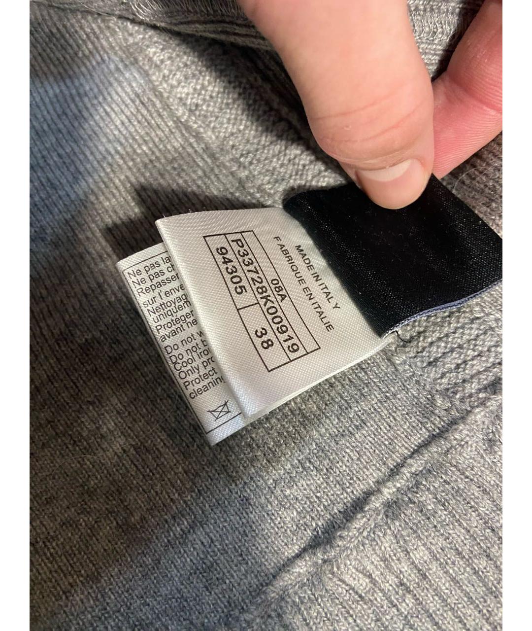 CHANEL Серый шерстяной кардиган, фото 7