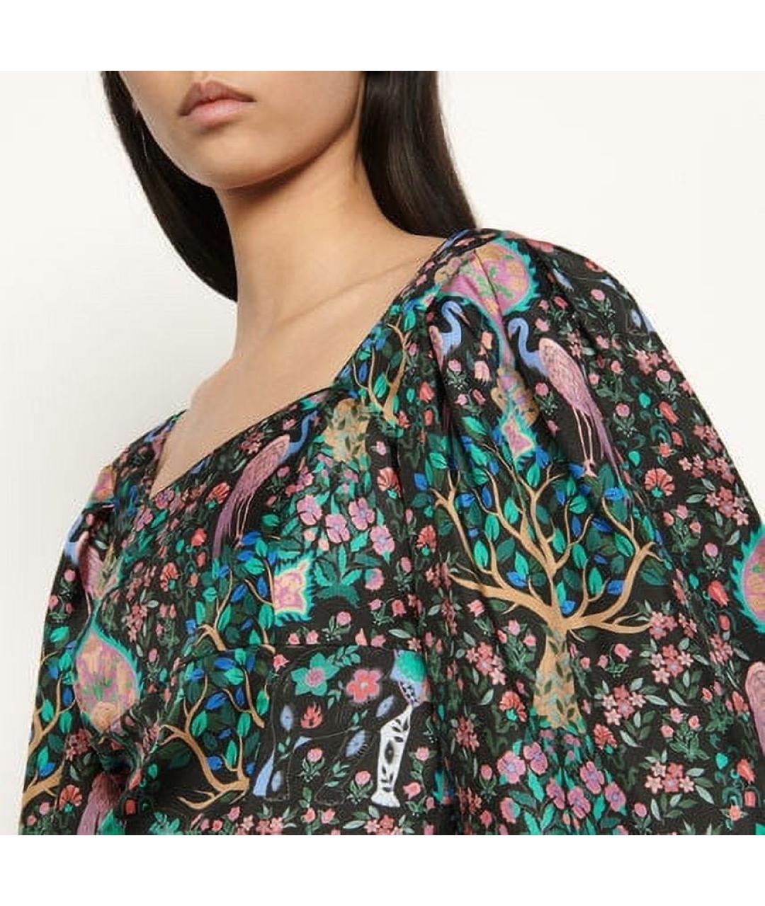 SANDRO Мульти шелковый костюм с юбками, фото 4