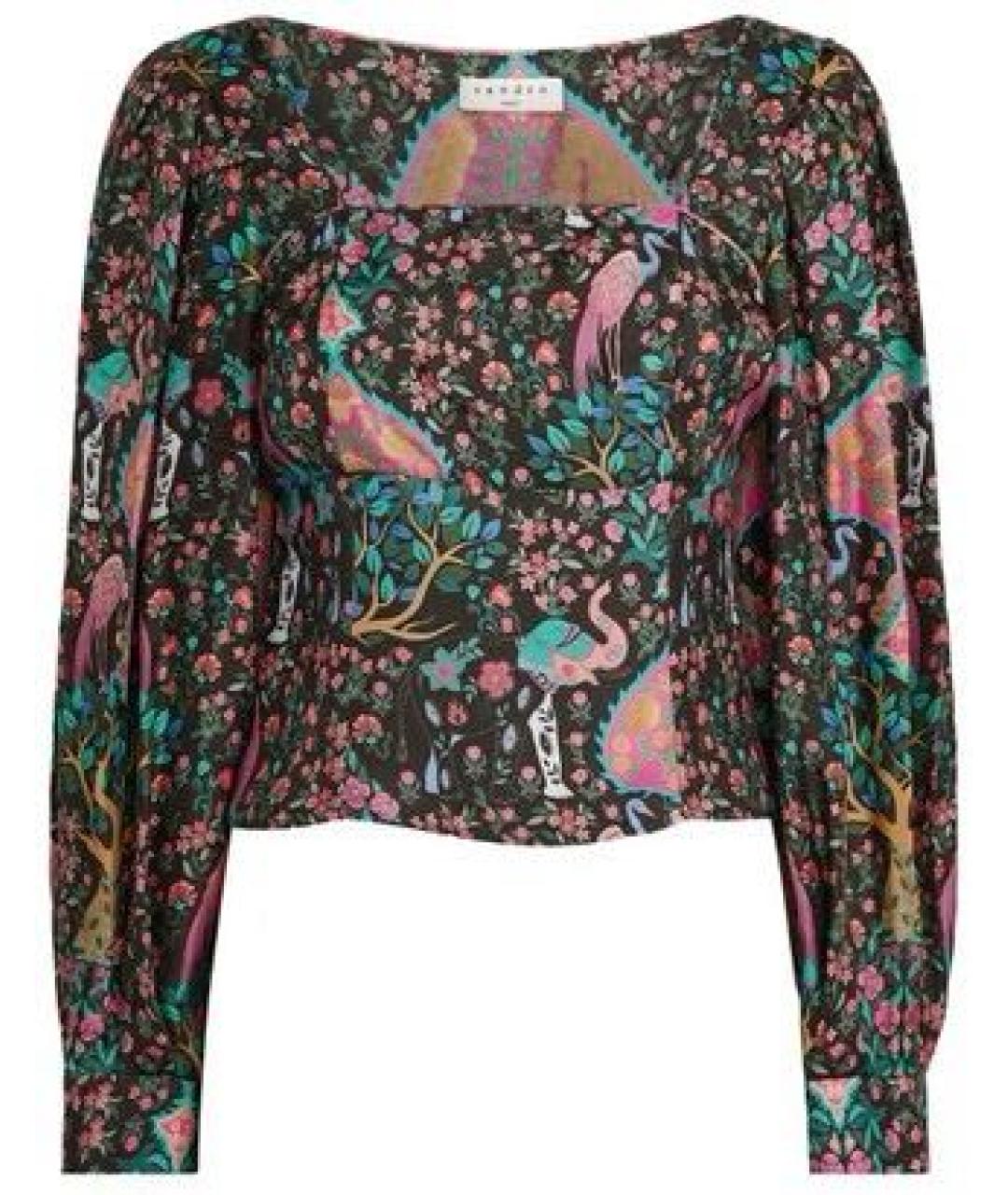 SANDRO Мульти шелковый костюм с юбками, фото 9