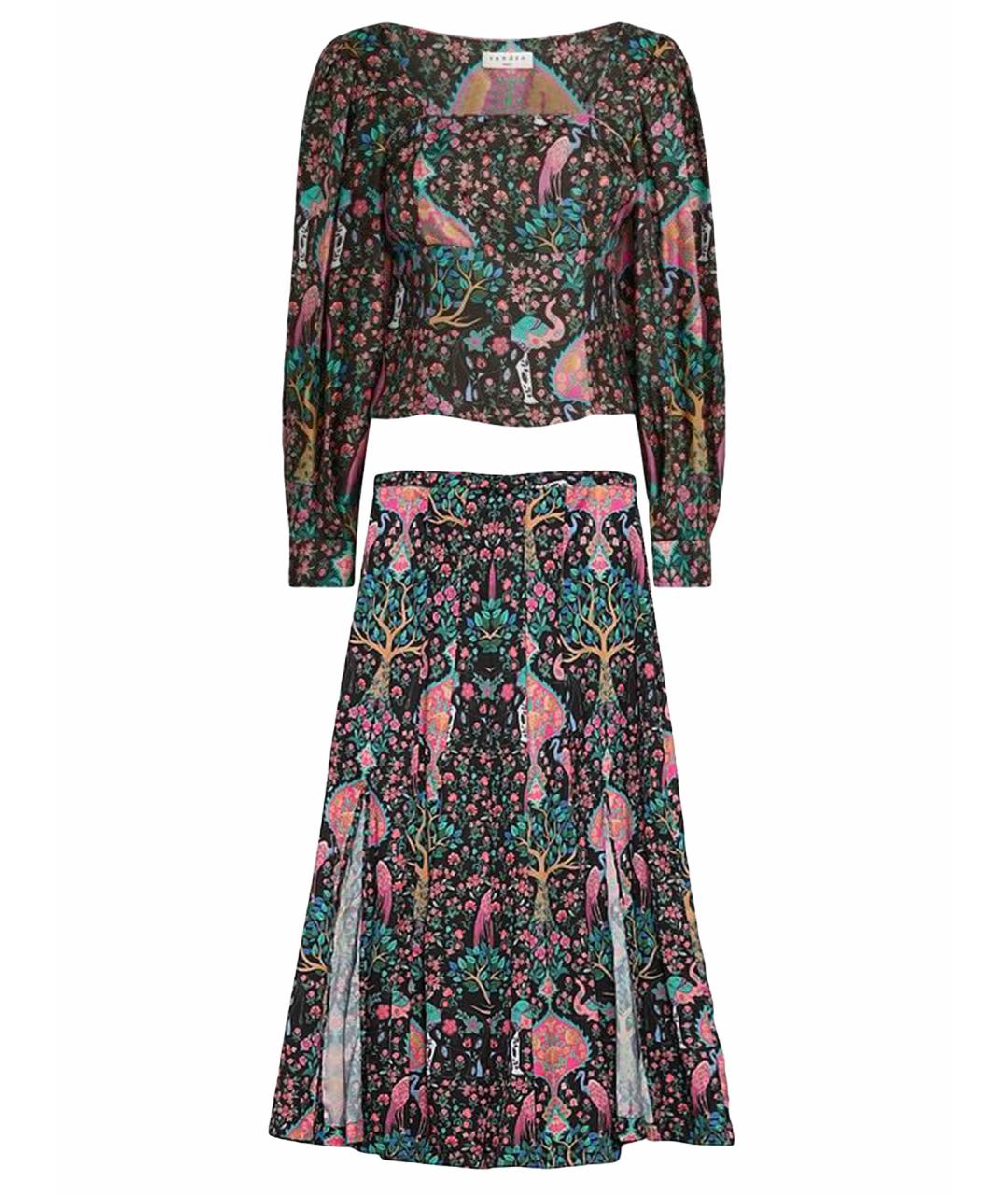 SANDRO Мульти шелковый костюм с юбками, фото 1