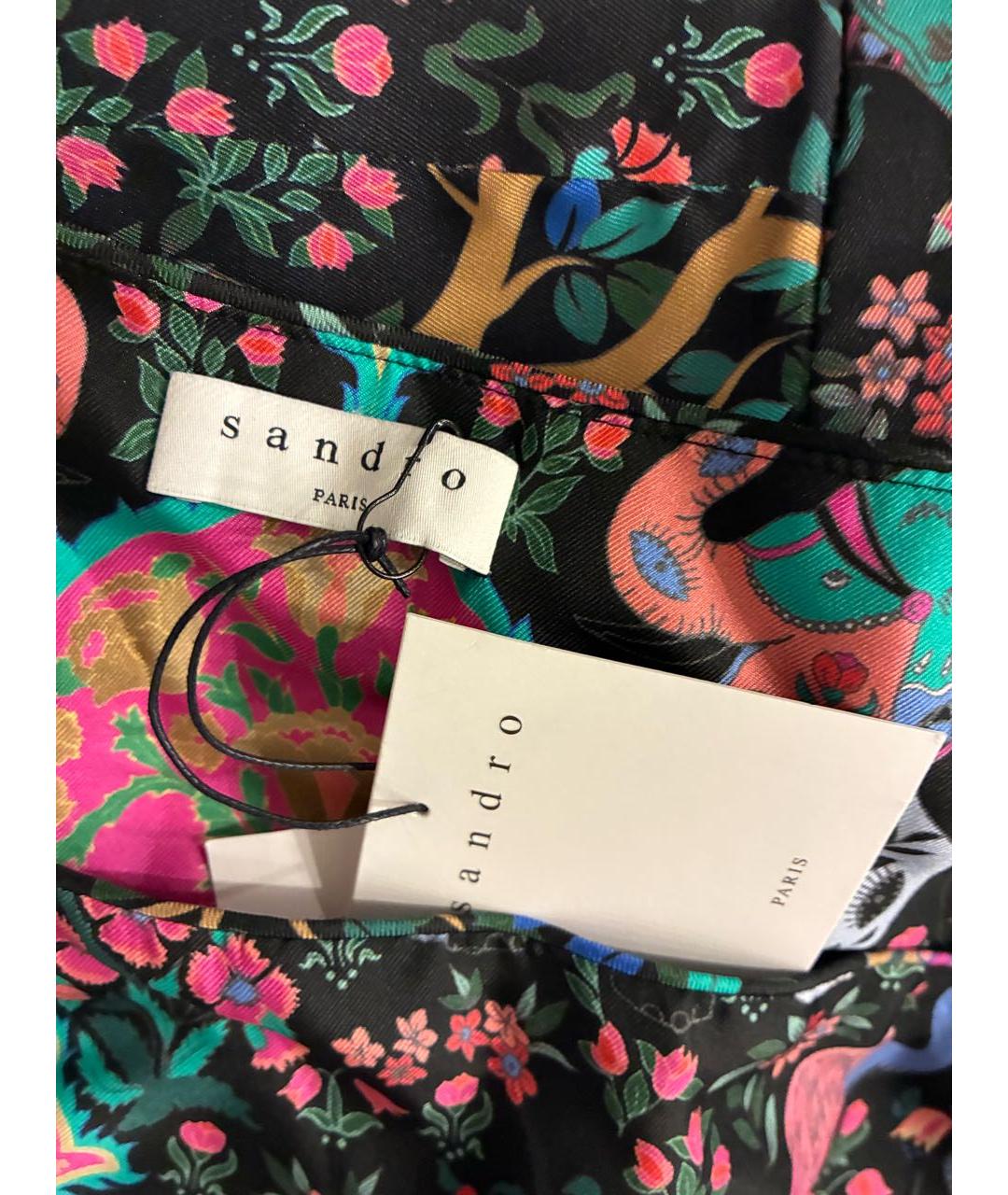 SANDRO Мульти шелковый костюм с юбками, фото 3