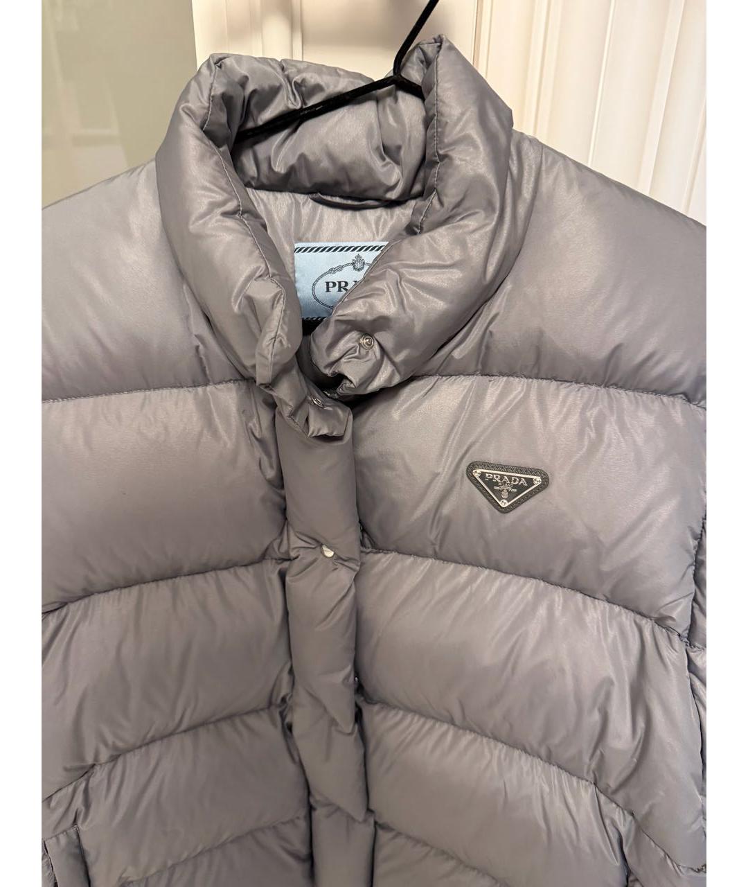 PRADA Серая полиэстеровая куртка, фото 3