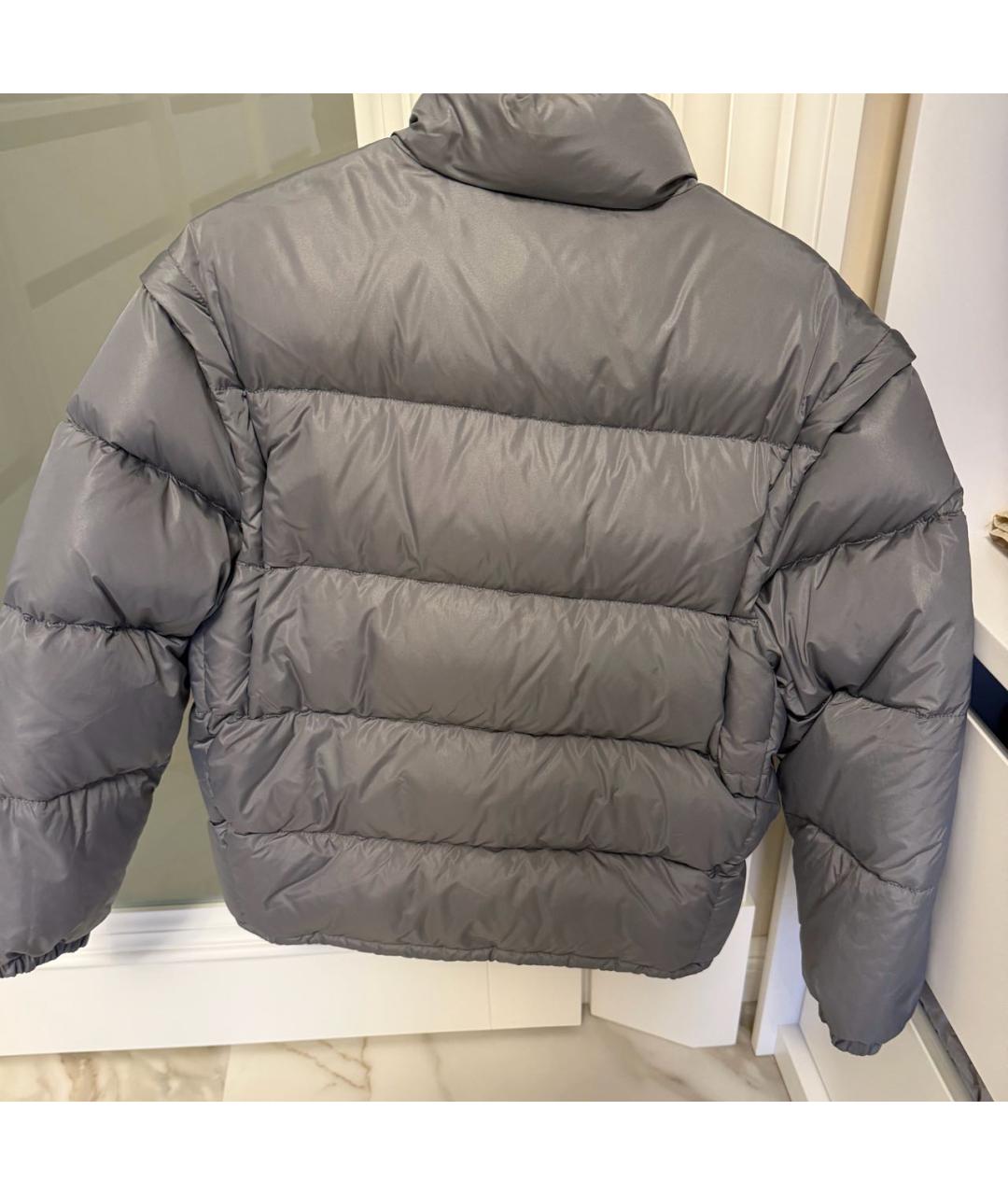 PRADA Серая полиэстеровая куртка, фото 4