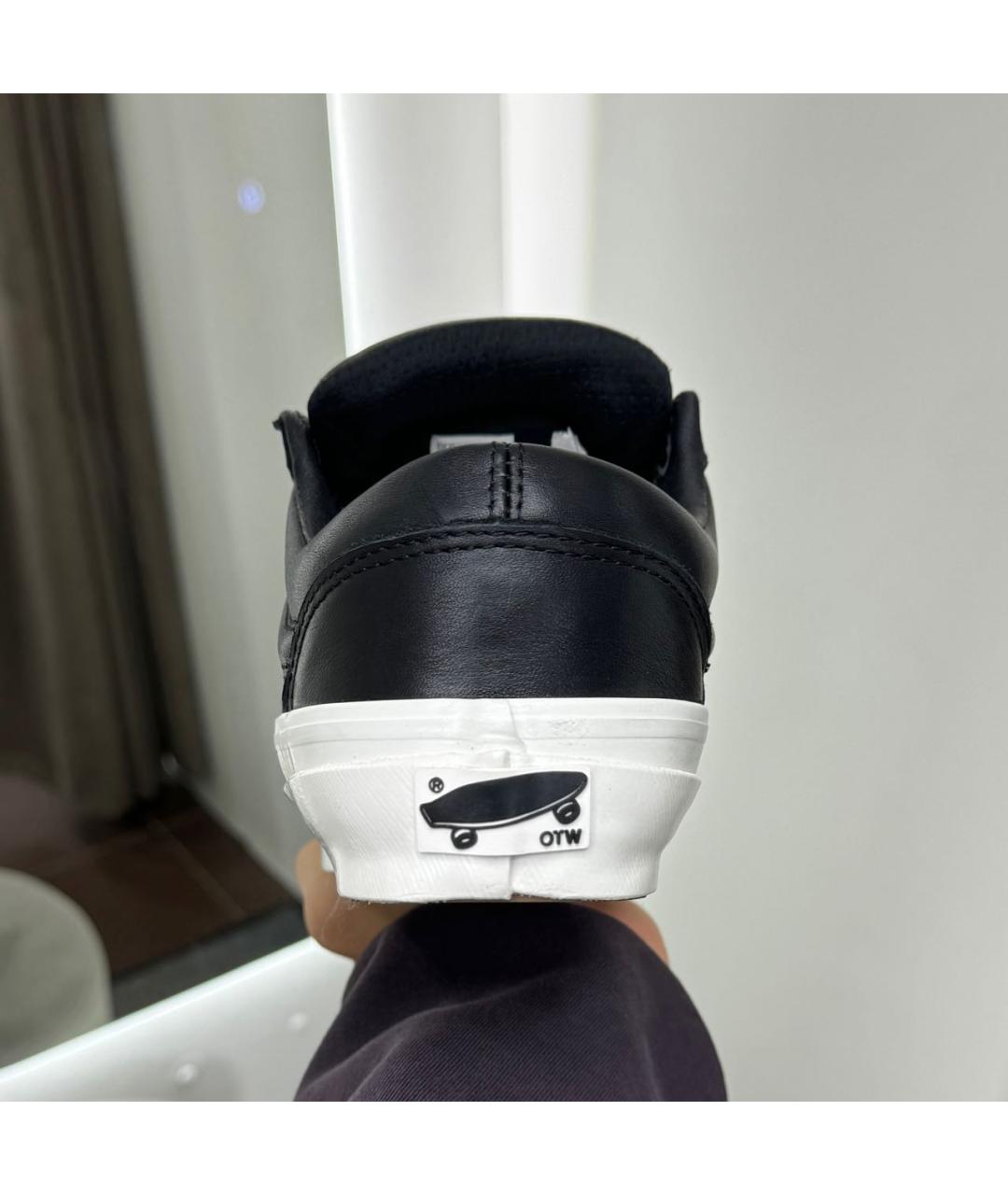 VANS Черные кожаные низкие кроссовки / кеды, фото 6