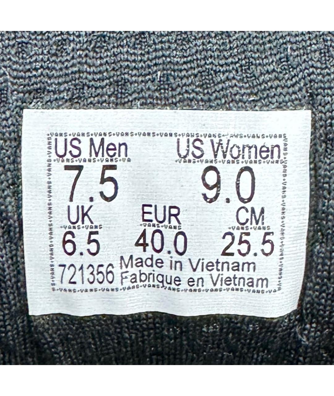 VANS Черные кожаные низкие кроссовки / кеды, фото 8