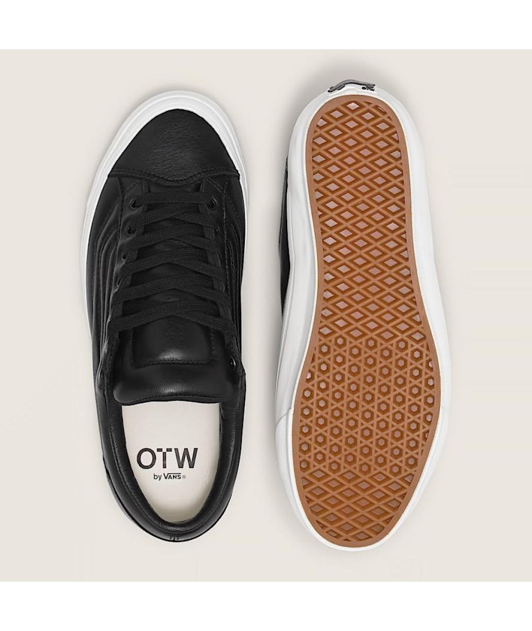 VANS Черные кожаные низкие кроссовки / кеды, фото 7