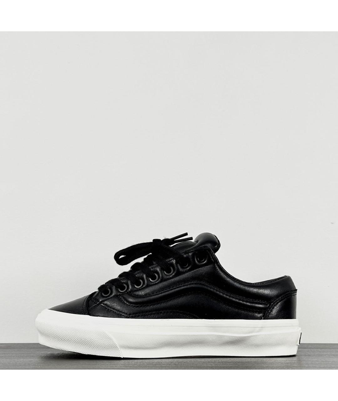 VANS Черные кожаные низкие кроссовки / кеды, фото 9