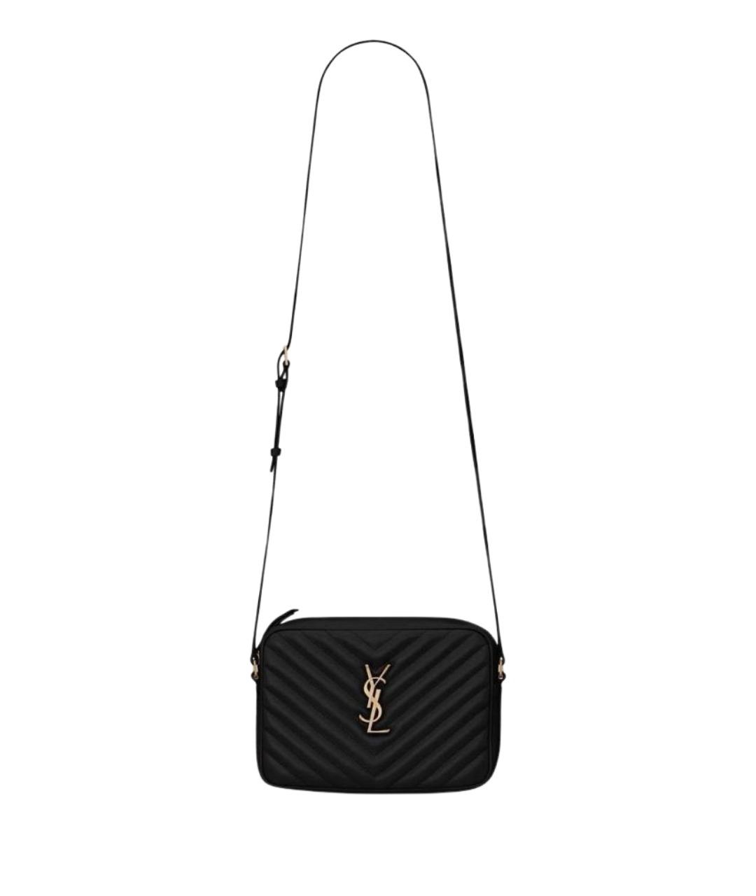 SAINT LAURENT Черная тканевая сумка через плечо, фото 1