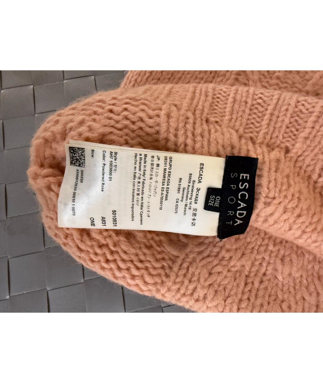 ESCADA Розовая шерстяная шапка, фото 2