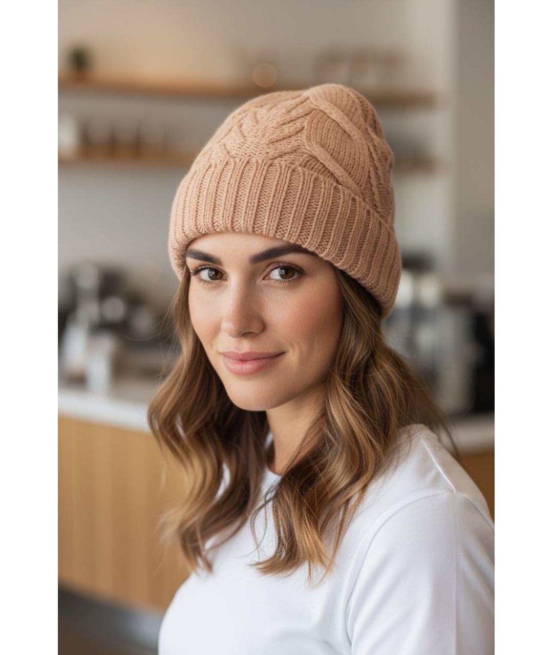 ESCADA Розовая шерстяная шапка, фото 3