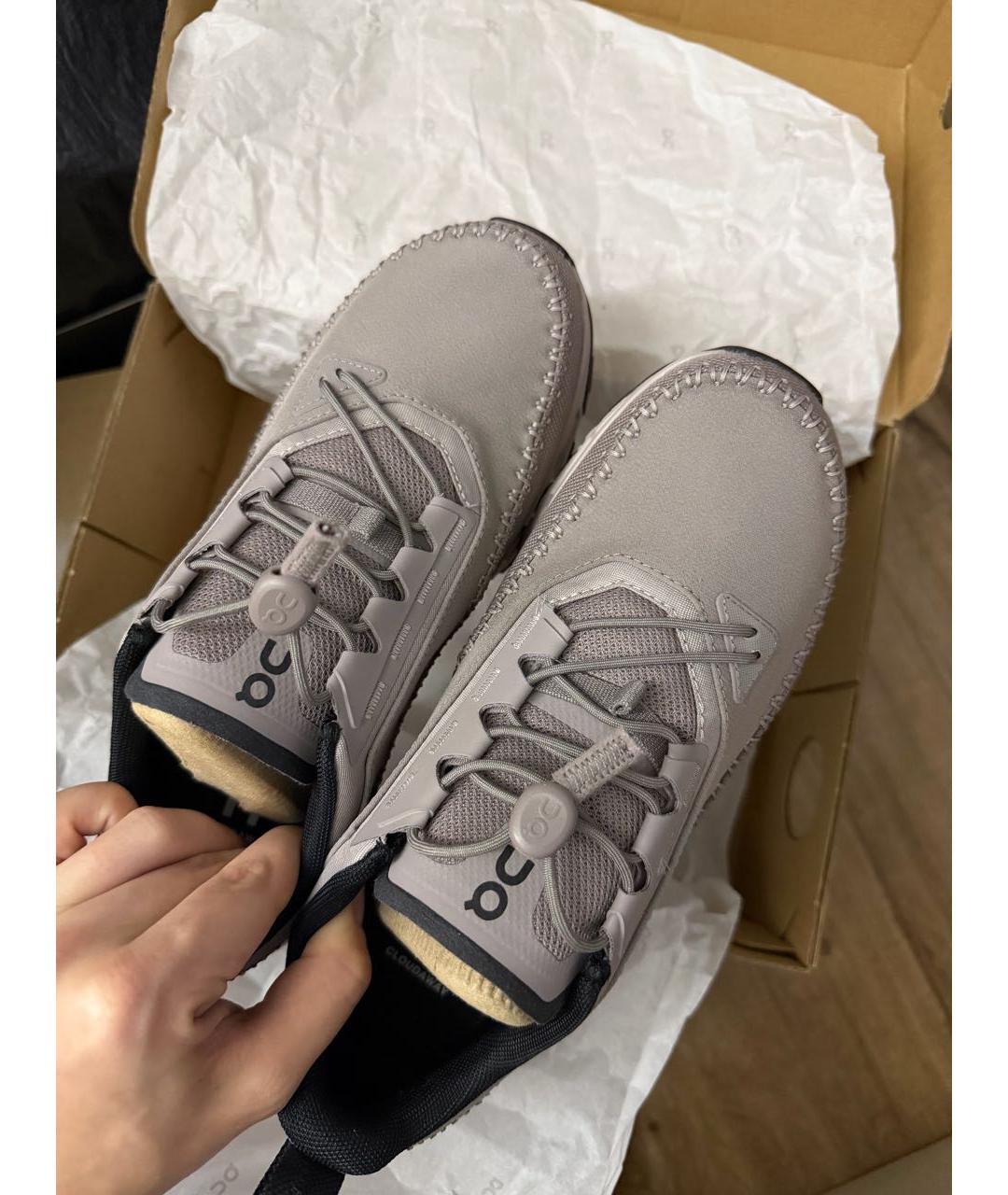 ON Коричневые текстильные кроссовки, фото 3