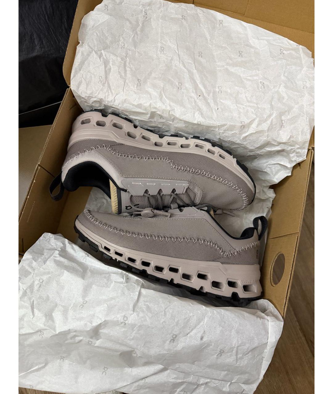 ON Коричневые текстильные кроссовки, фото 2