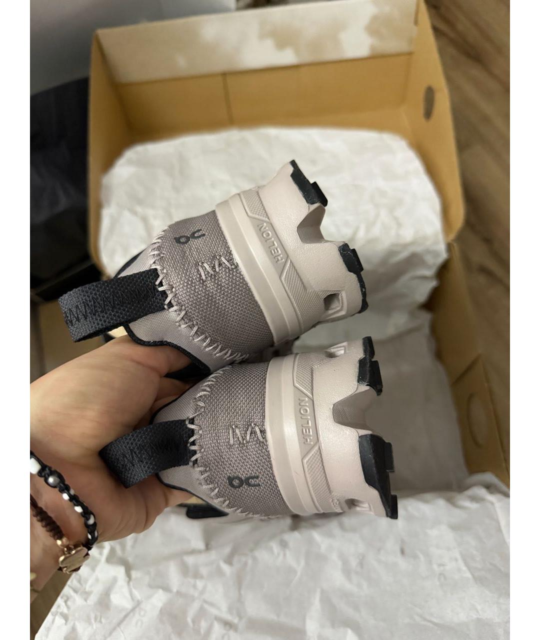 ON Коричневые текстильные кроссовки, фото 4