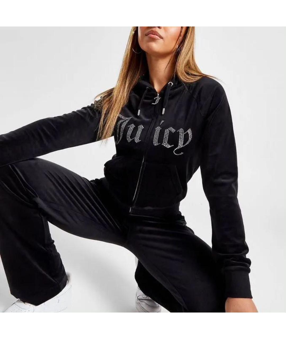 JUICY COUTURE Черный велюровый костюм с брюками, фото 5