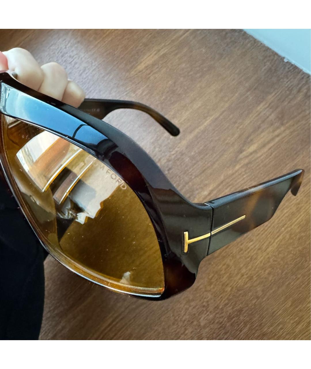 TOM FORD Черные пластиковые солнцезащитные очки, фото 4