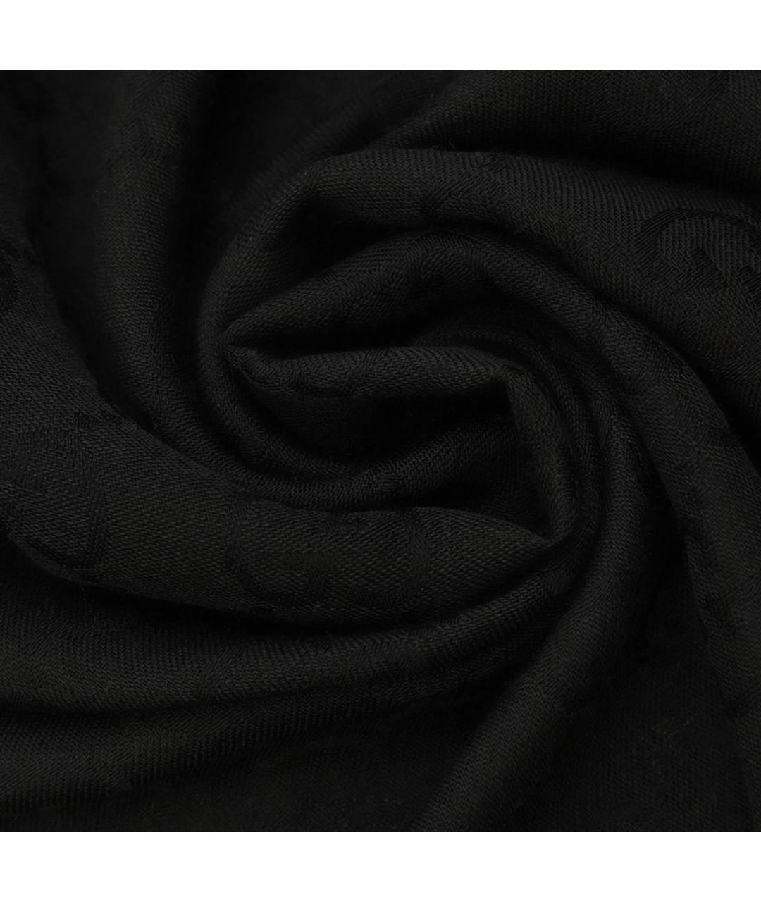 GUCCI Черный шерстяной шарф, фото 2