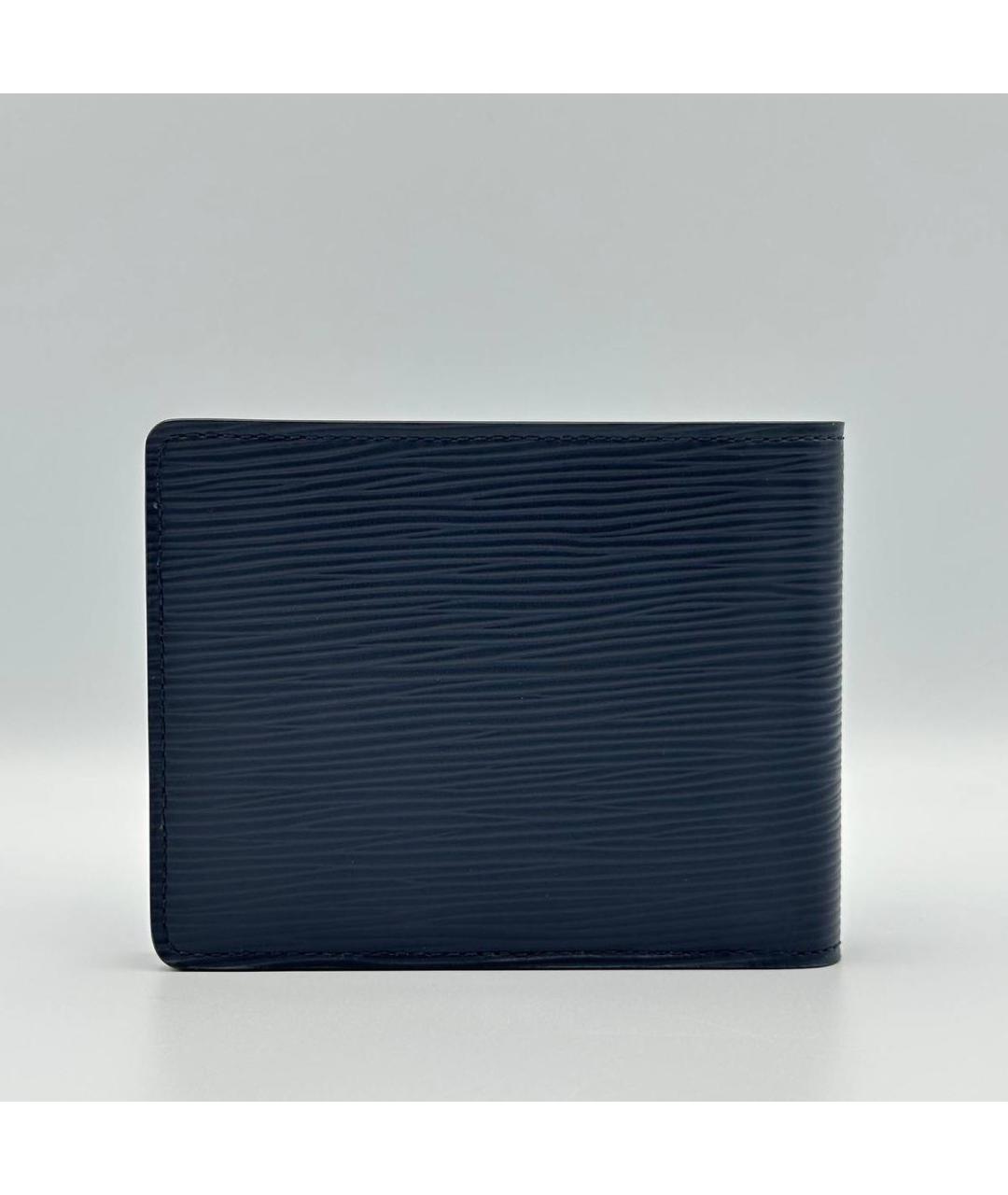 LOUIS VUITTON Темно-синий кожаный кошелек, фото 4