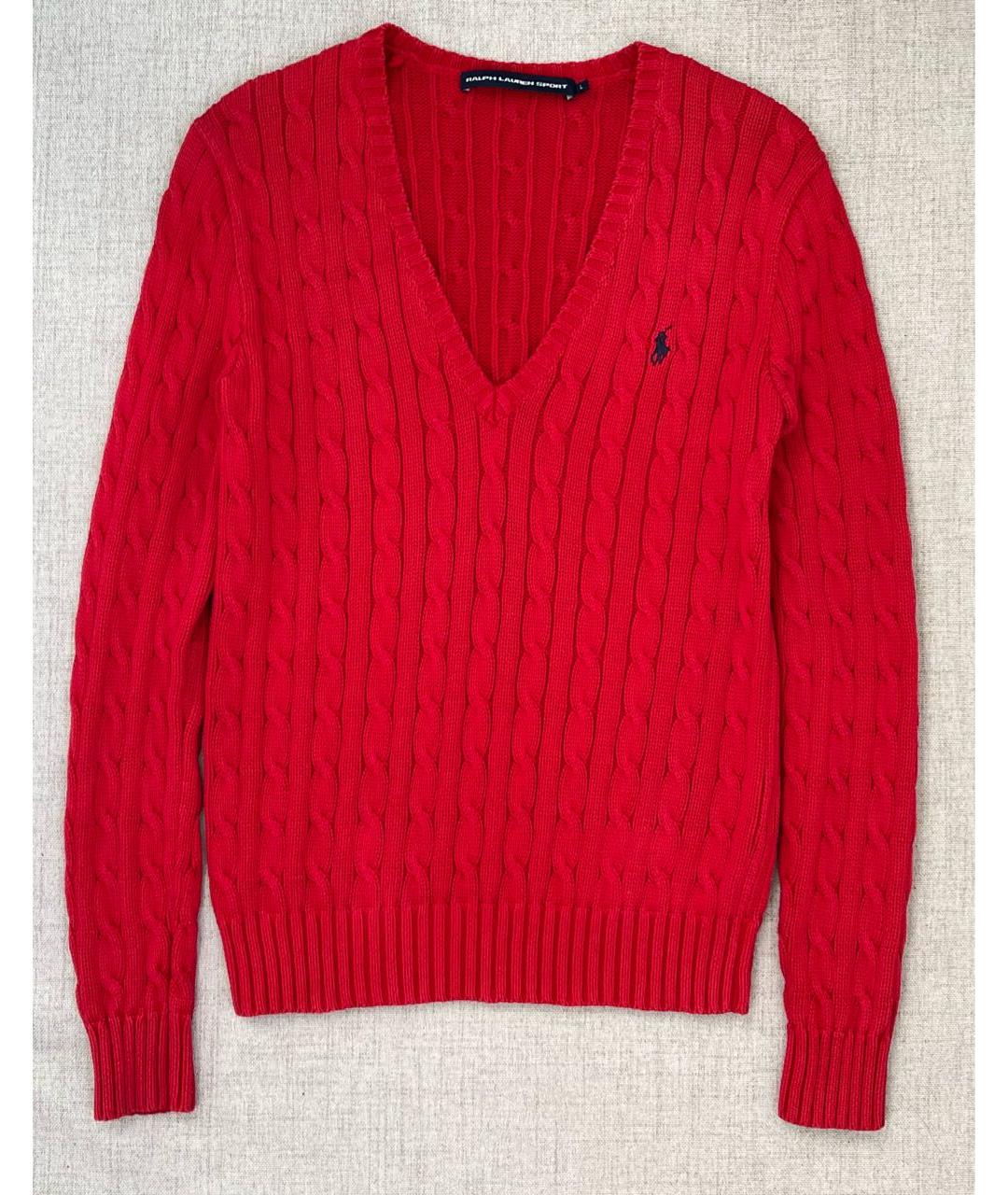 RALPH LAUREN Красный хлопковый джемпер / свитер, фото 7