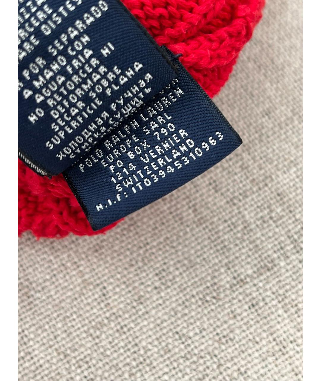 RALPH LAUREN Красный хлопковый джемпер / свитер, фото 6