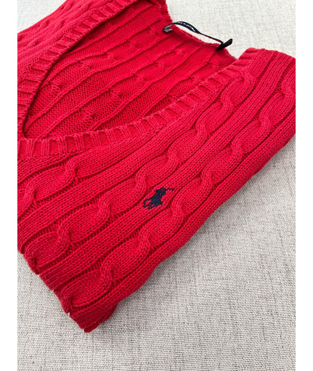 RALPH LAUREN Красный хлопковый джемпер / свитер, фото 2