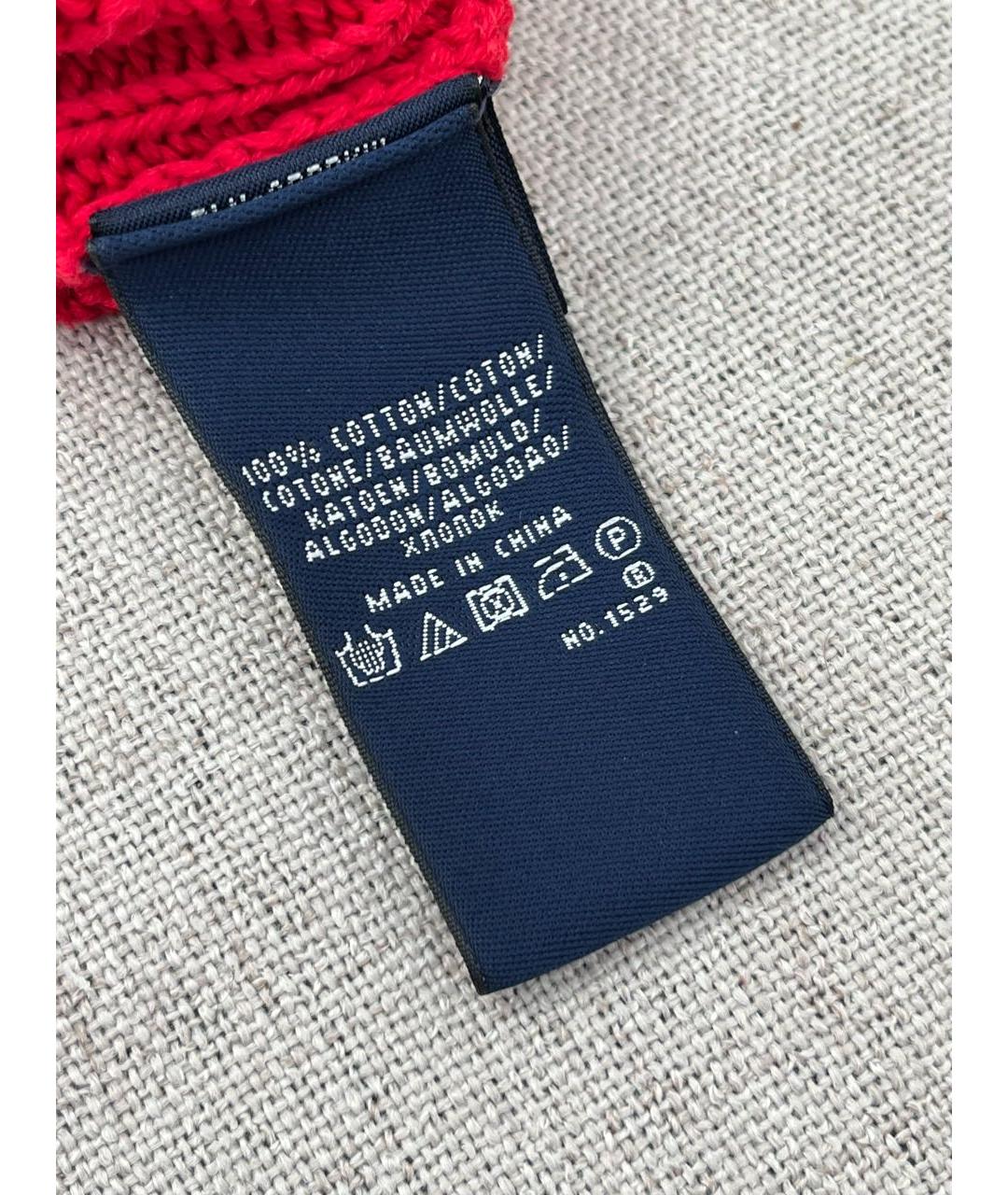 RALPH LAUREN Красный хлопковый джемпер / свитер, фото 5