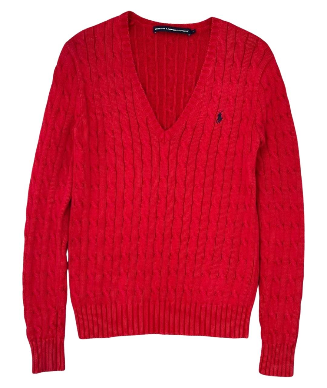 RALPH LAUREN Красный хлопковый джемпер / свитер, фото 1