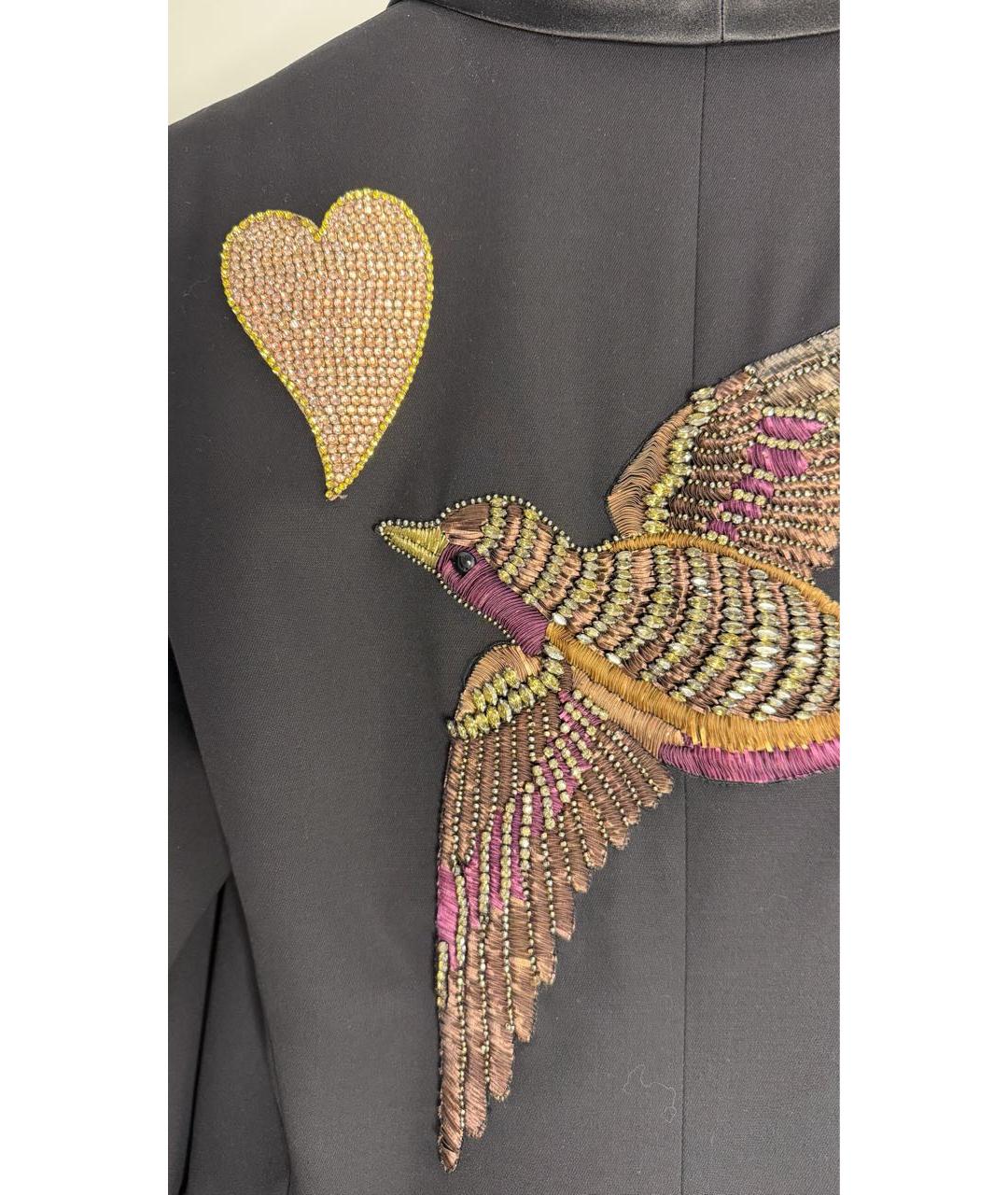 GUCCI Черный шелковый жакет/пиджак, фото 2