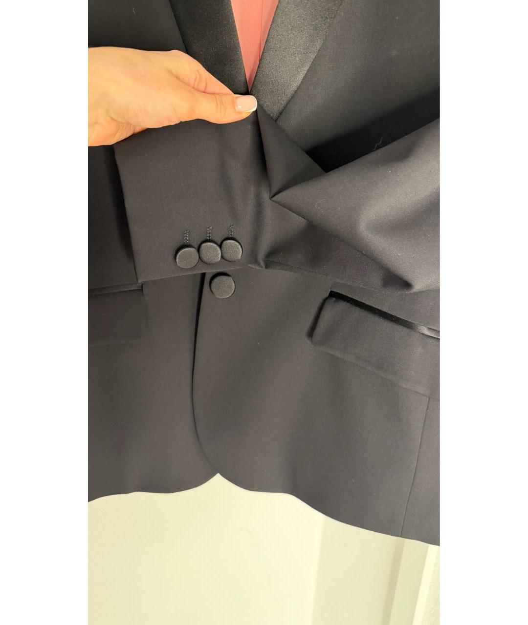 GUCCI Черный шелковый жакет/пиджак, фото 3