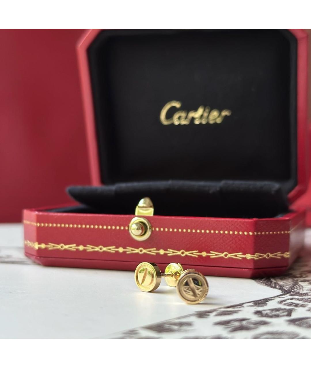CARTIER Золотые серьги из желтого золота, фото 3