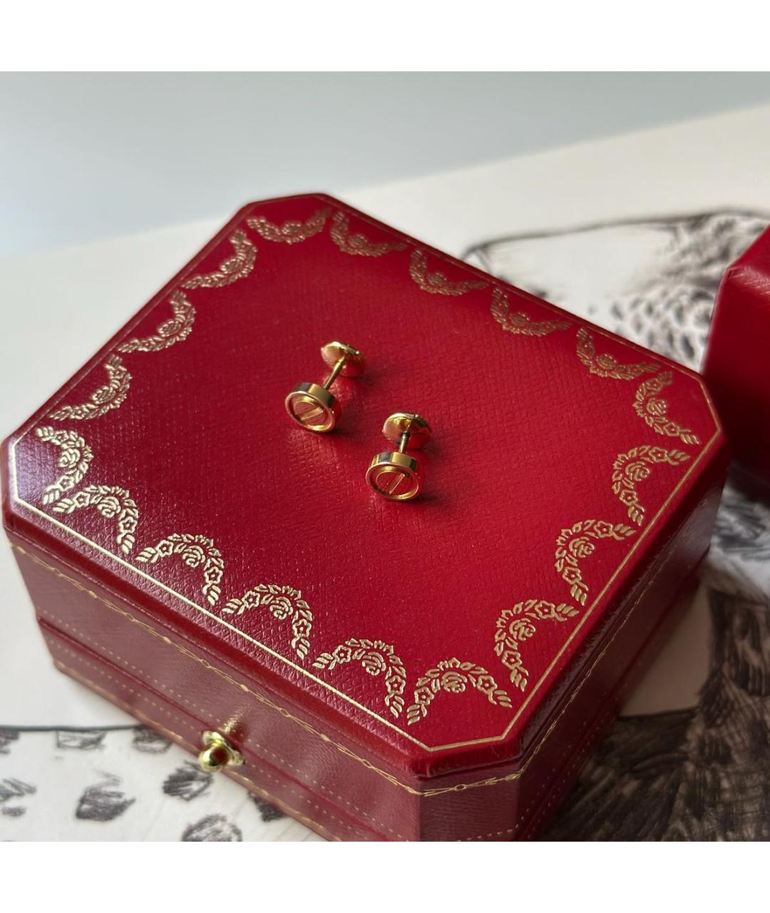 CARTIER Золотые серьги из желтого золота, фото 4